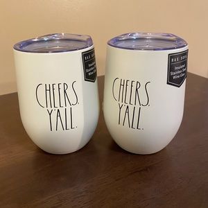 Rae Dunn Cheers Yall wine tumbler set